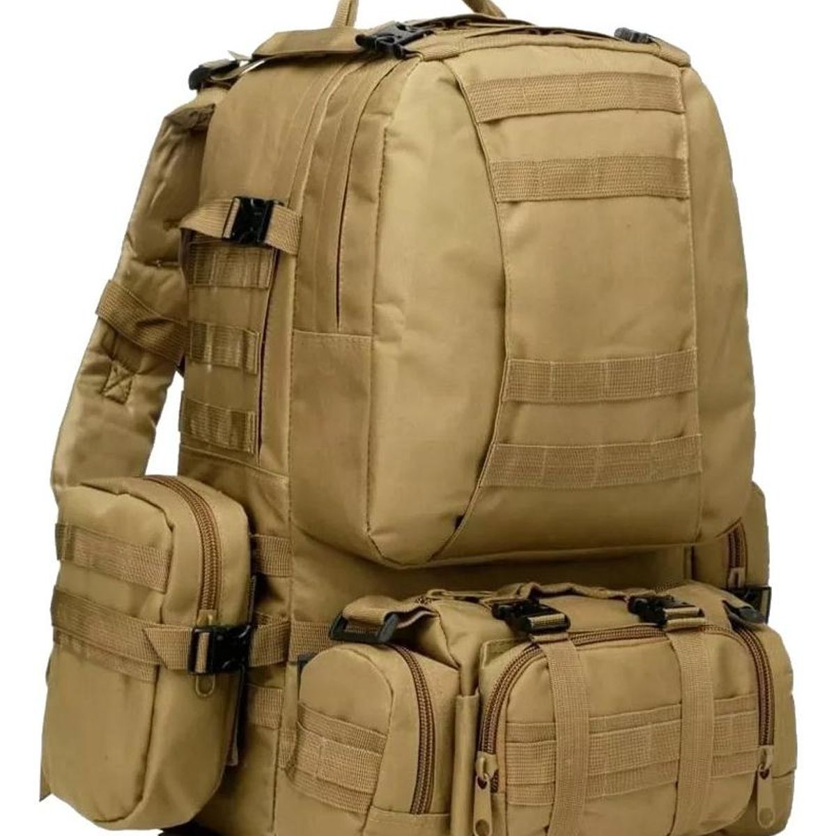 GENERICO - Mochila Táctica Militar Desmontable 50L con 3 Bolsas Molle