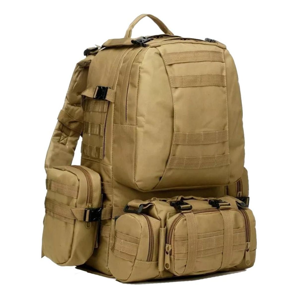 GENERICO - Mochila Táctica Militar Desmontable 50L con 3 Bolsas Molle