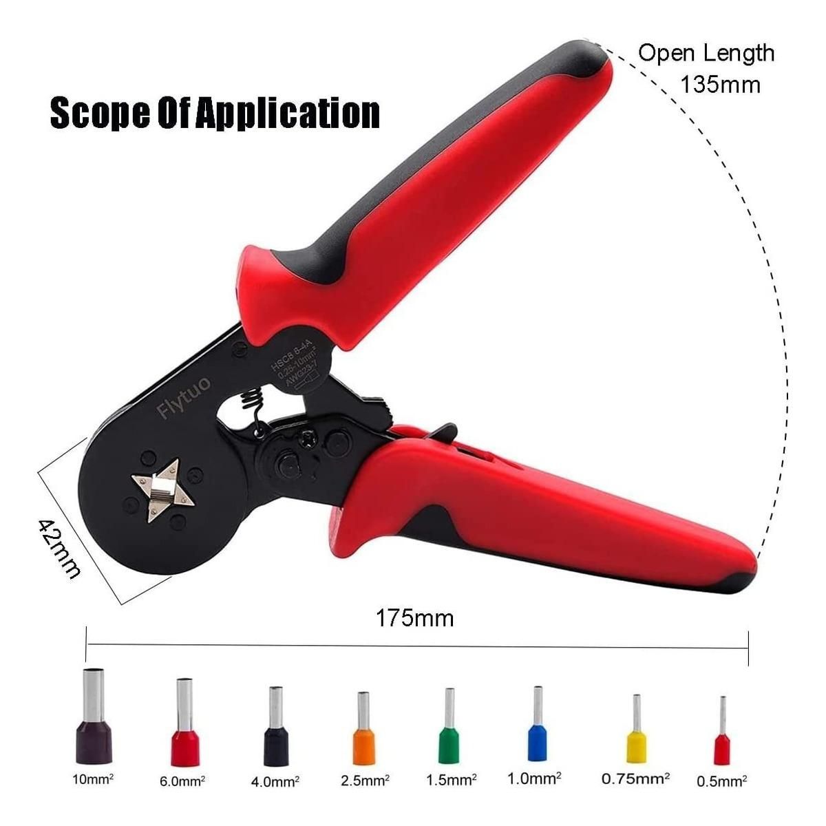 GENERICO - Alicate Crimpeadora Trinquete con 1200 Terminales Aislados