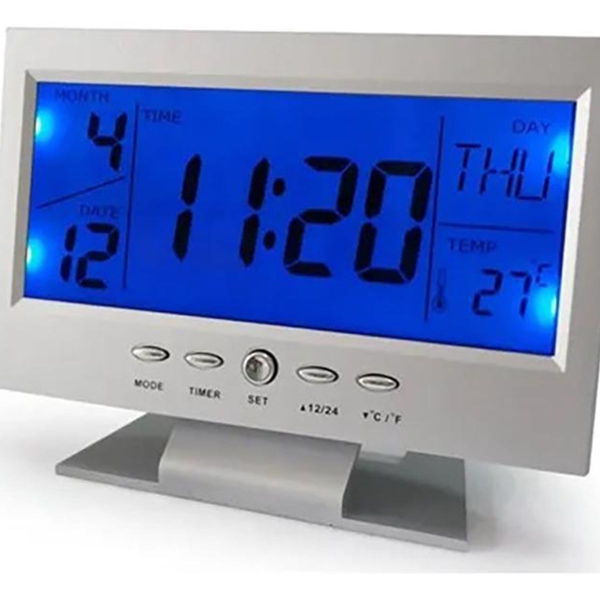 GENERICO - Reloj Despertador Digital LCD LED Con Alarma Repetible