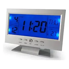 GENERICO - Reloj Despertador Digital LCD LED Con Alarma Repetible