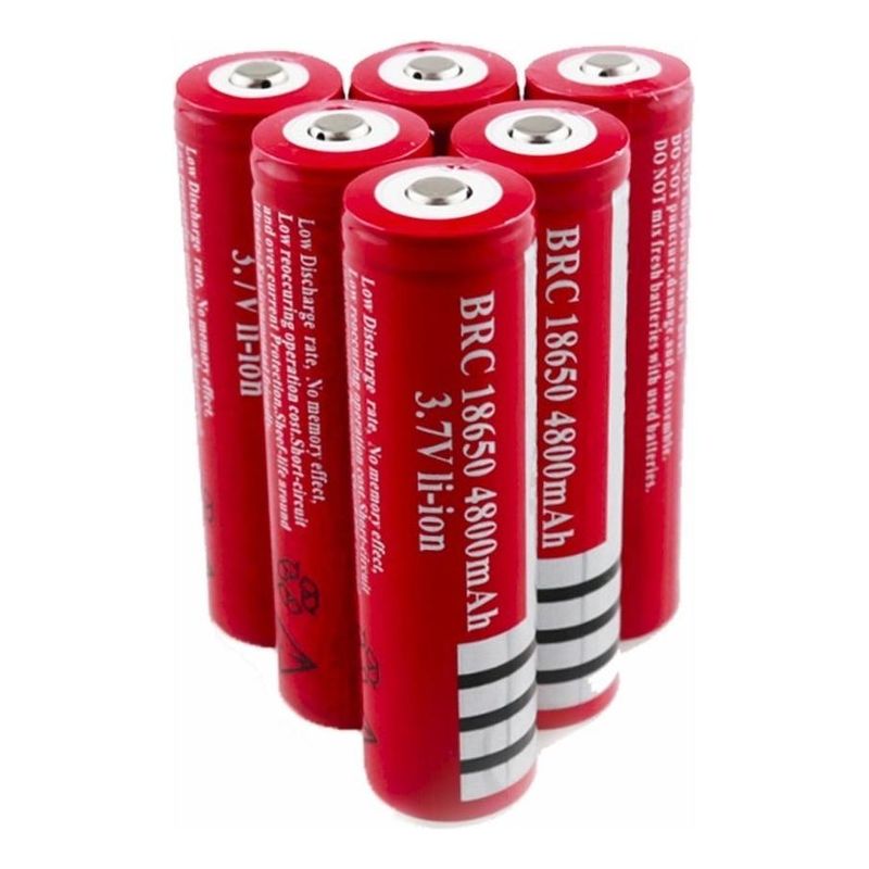 GENERICO - Pack de 25 Baterías Recargables 18650 para Linternas LED