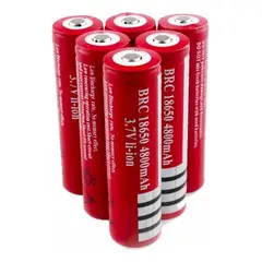 GENERICO - Pack de 25 Baterías Recargables 18650 para Linternas LED