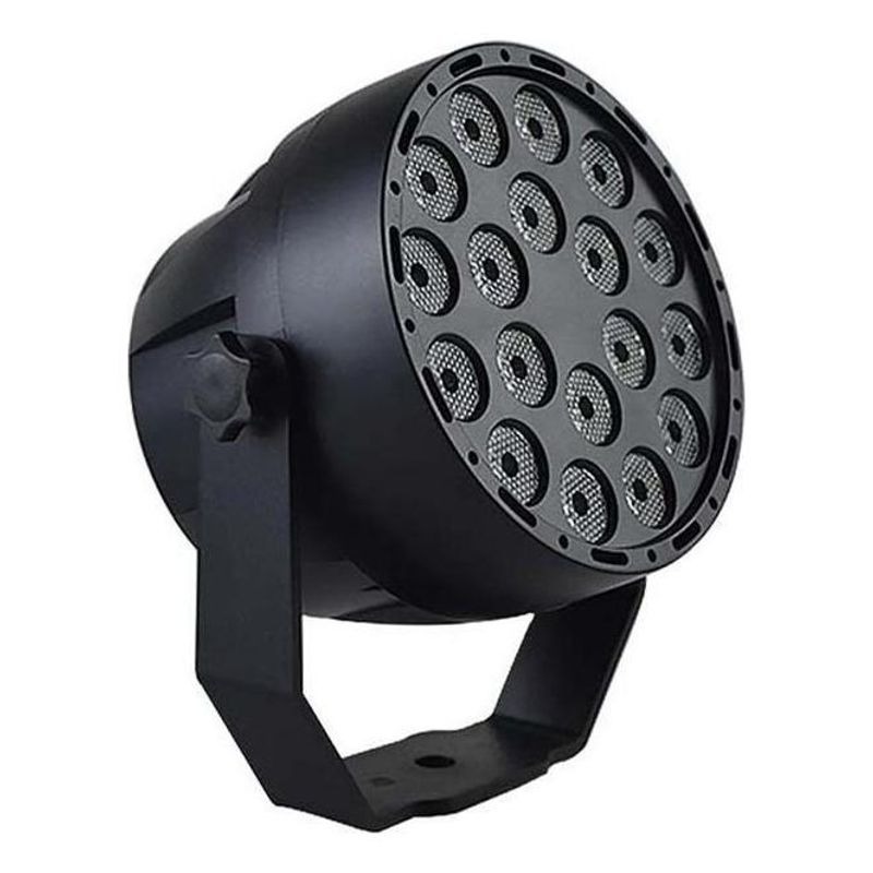 GENERICO - Foco LED UV 18 Leds 3W con Control Remoto DMX para Fiestas