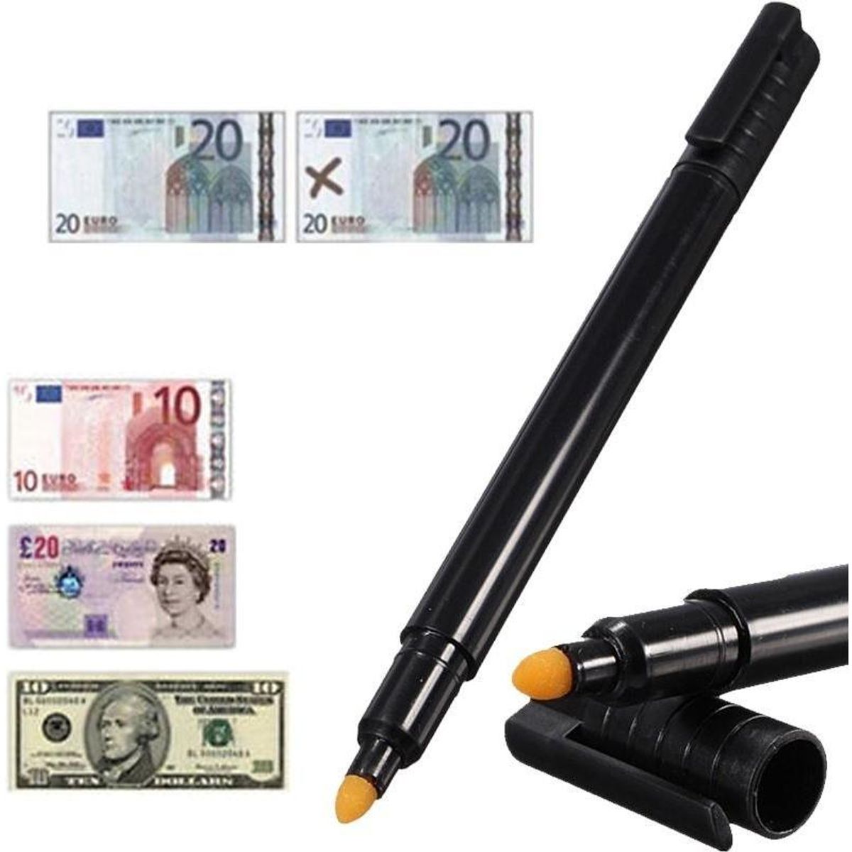Plumón Lápiz Detector de Billetes Falsos - Verificación Rápida, marca GENERICO - Foto Principal