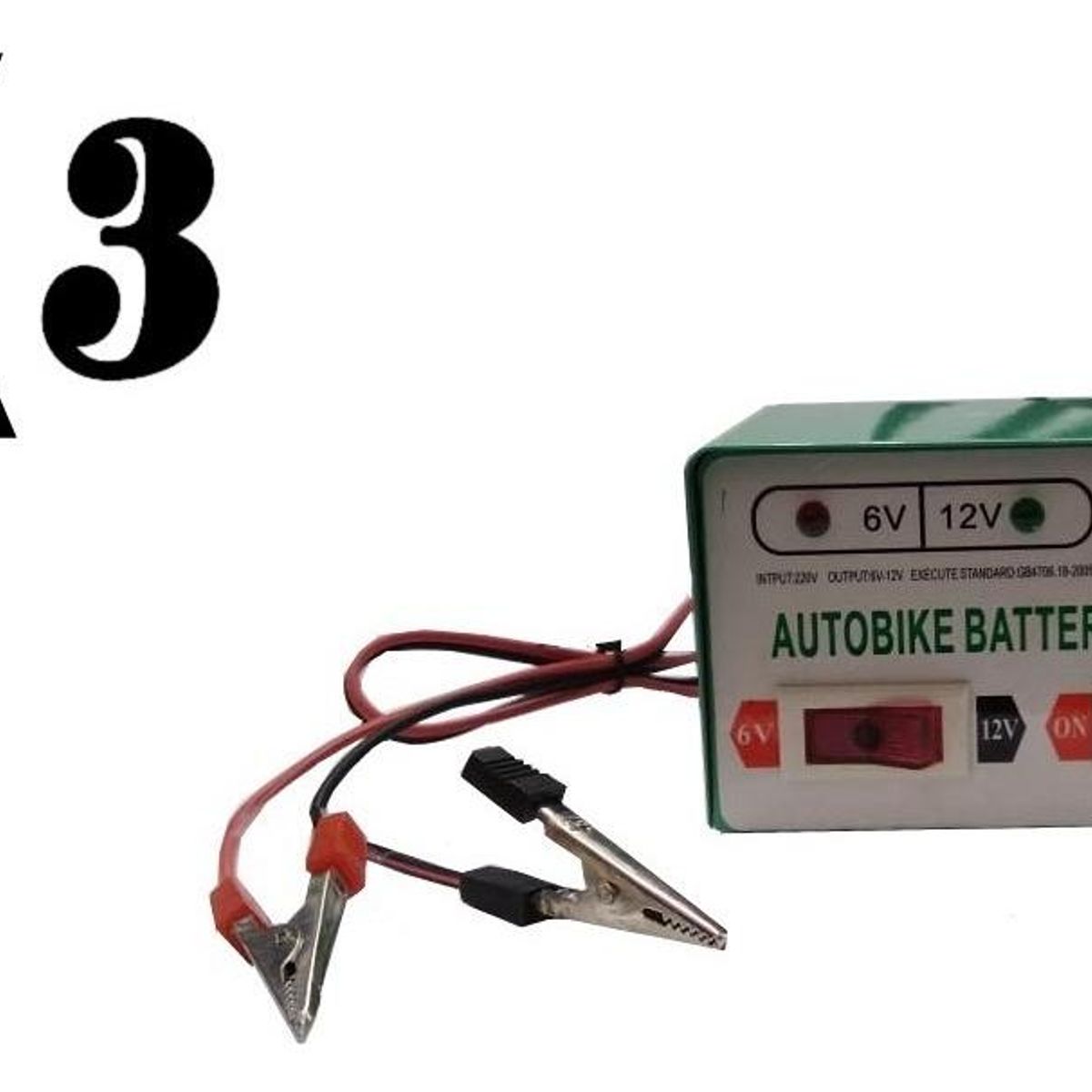 GENERICO - Cargador de Batería para Autos y Motos 12V6V 8Ah