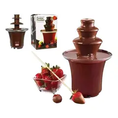 GENERICO - Mini Fuente de Chocolate 3 Pisos Ideal para Fondue y Eventos