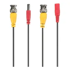 GENERICO - Cable de Seguridad CCTV BNC de 15 Mts para Video y Poder
