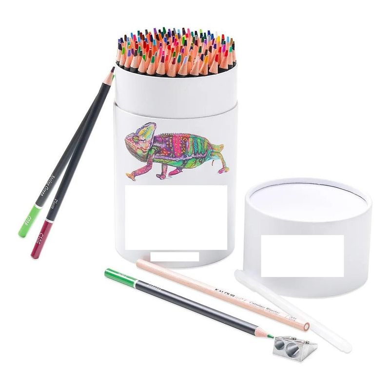 GENERICO - Set de 120 Lápices de Colores Profesionales en Caja Cilíndrica