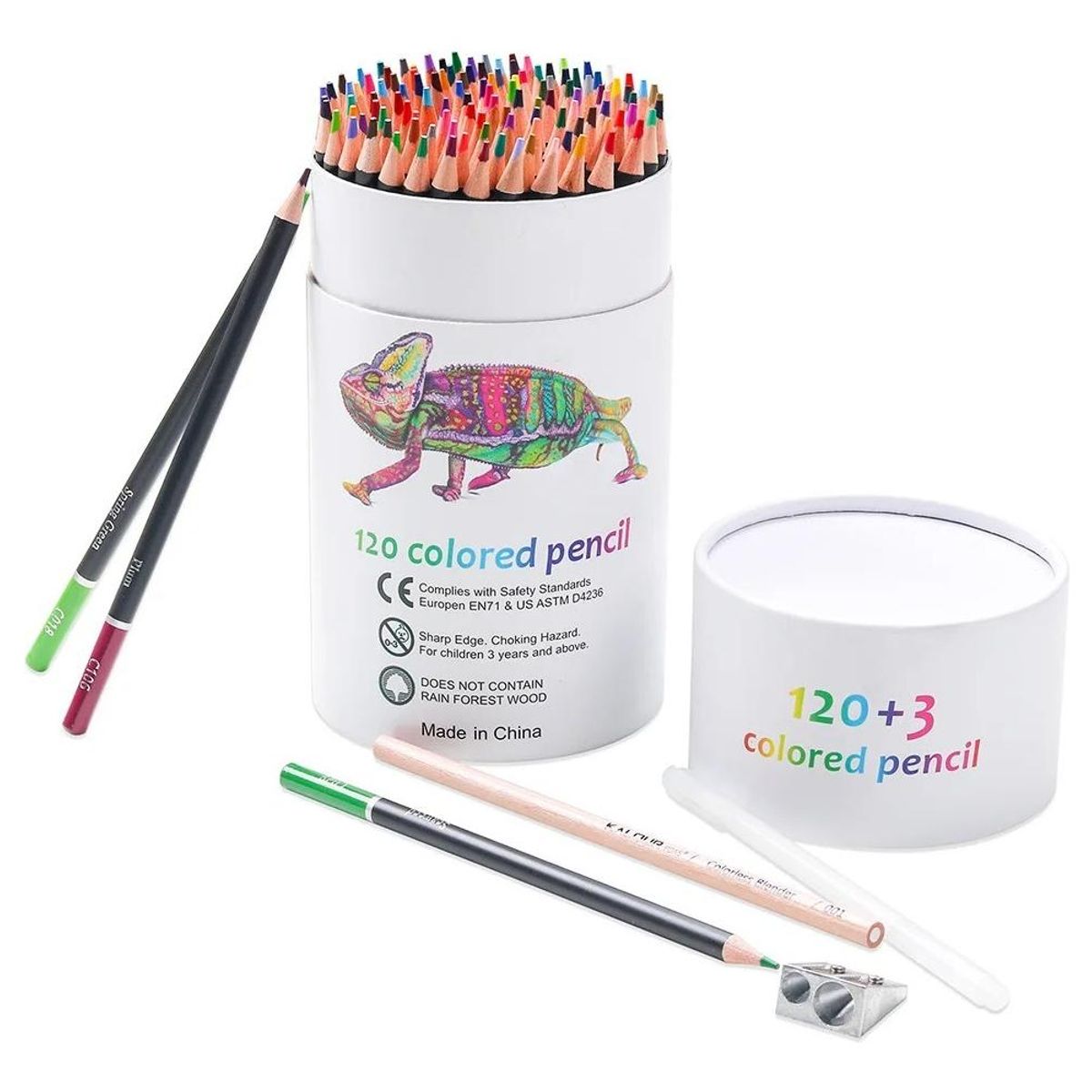 GENERICO - Set de 120 Lápices de Colores Profesionales en Caja Cilíndrica