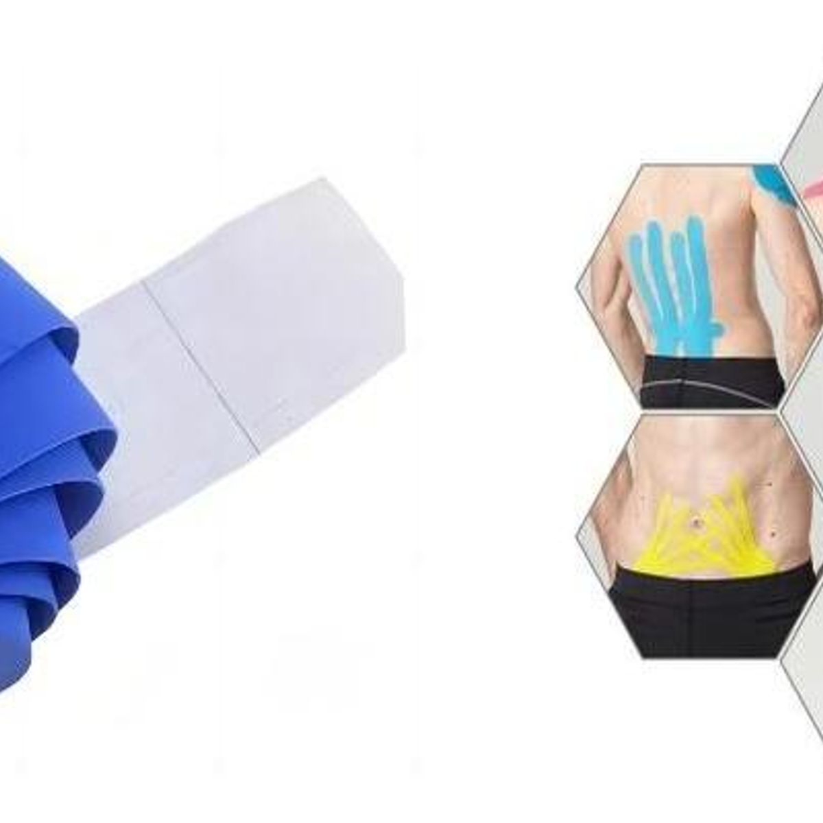 GENERICO - Pack de 6 Cintas Kinesiológicas para Apoyo Muscular