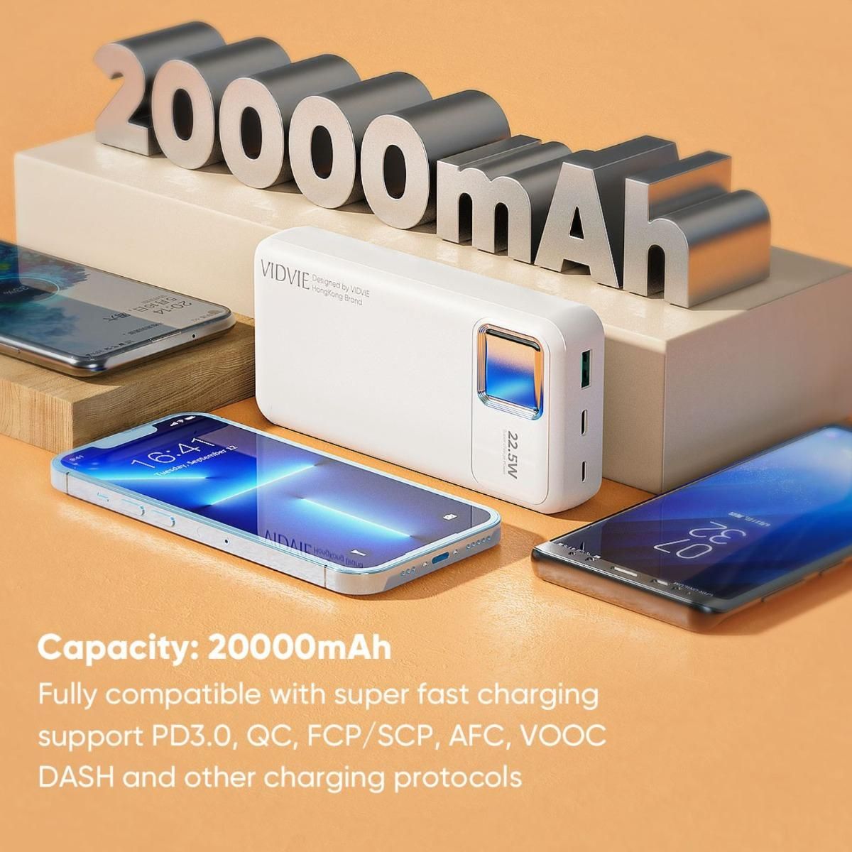 GENERICO - Cargador Portátil 20000mAh con Carga Rápida y Linterna LED