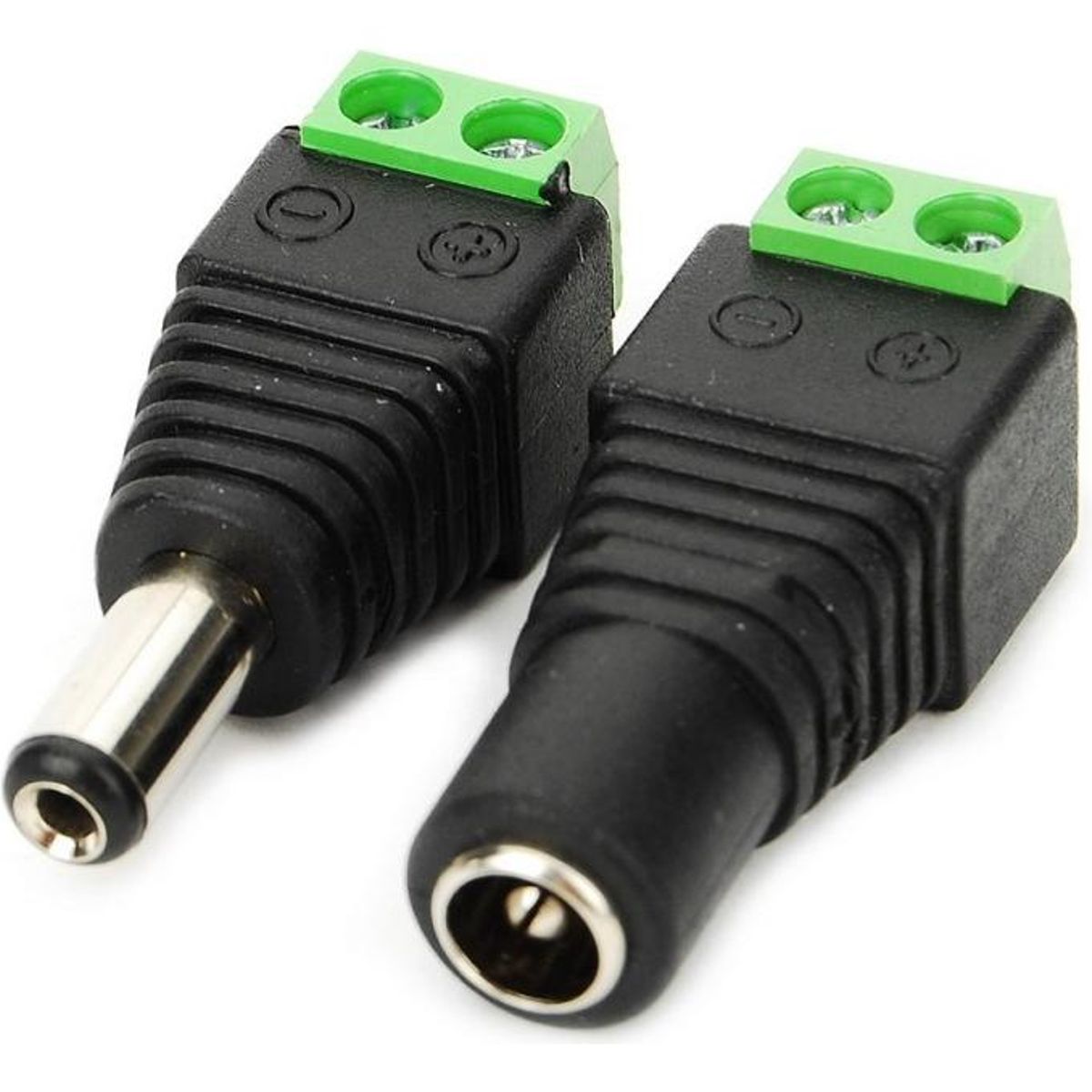 GENERICO - Conector DC Hembra y Macho para Cámaras de Seguridad