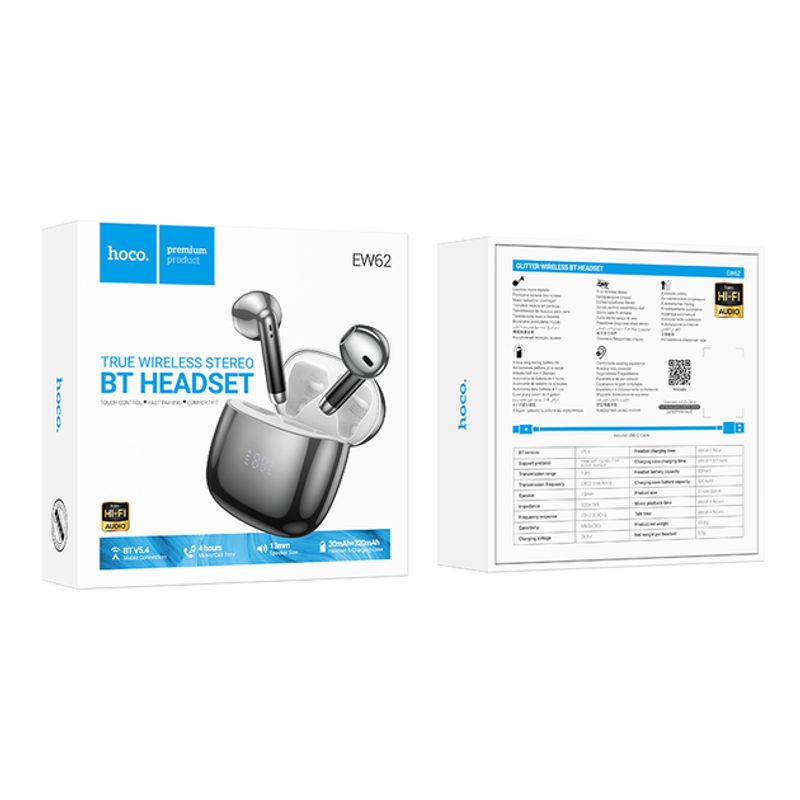 HOCO - Audifonos Bluetooth Hoco EW62 negro