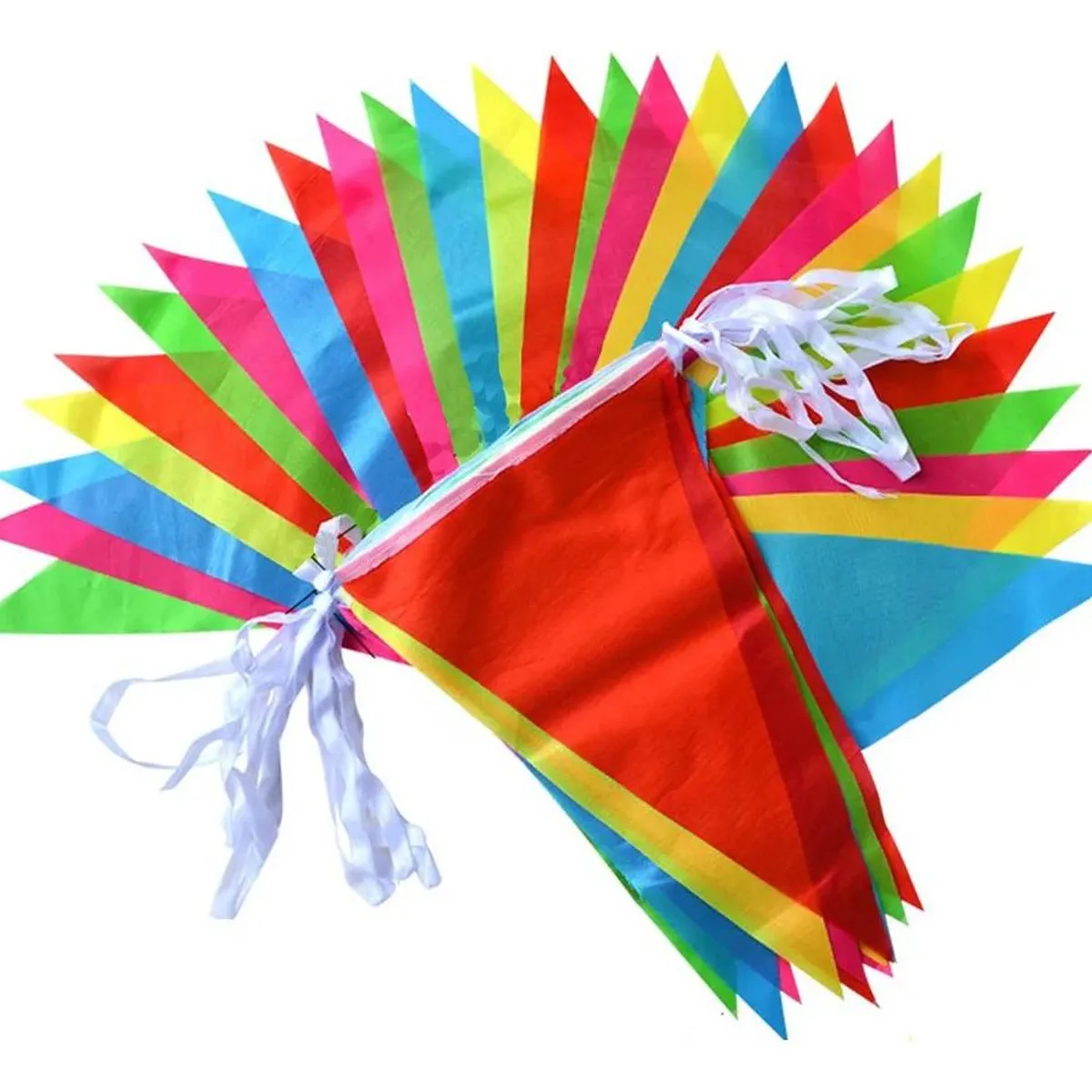 GENERICO - Banderas Decorativas Coloridas para Fiestas y Jardín