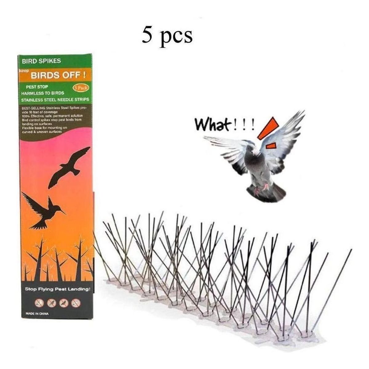 GENERICO - Pack de 10 Púas Repelentes para Aves Anti Palomas