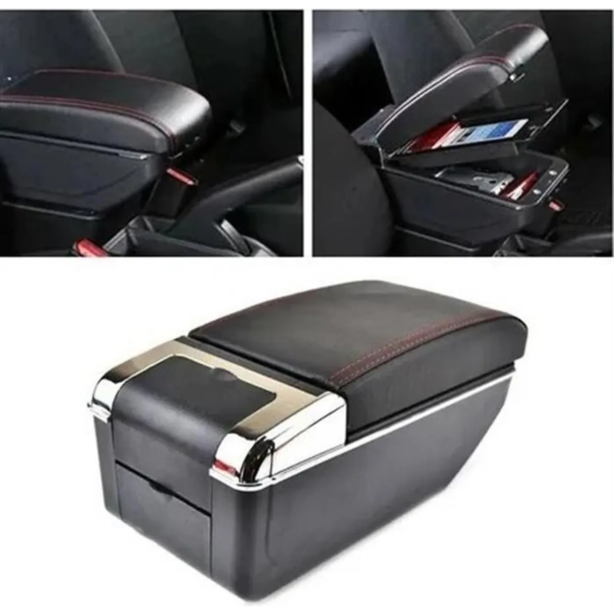 GENERICO - Reposabrazos Multiuso con Puerto USB para Auto