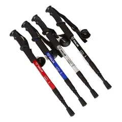 GENERICO - Pack de 4 Bastones de Trekking Antishock 3 Tramos
