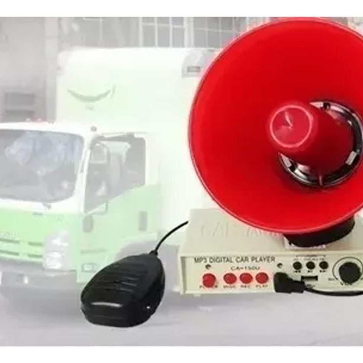 GENERICO - Megáfono MP3 USB con Grabación y Sirena Integrada