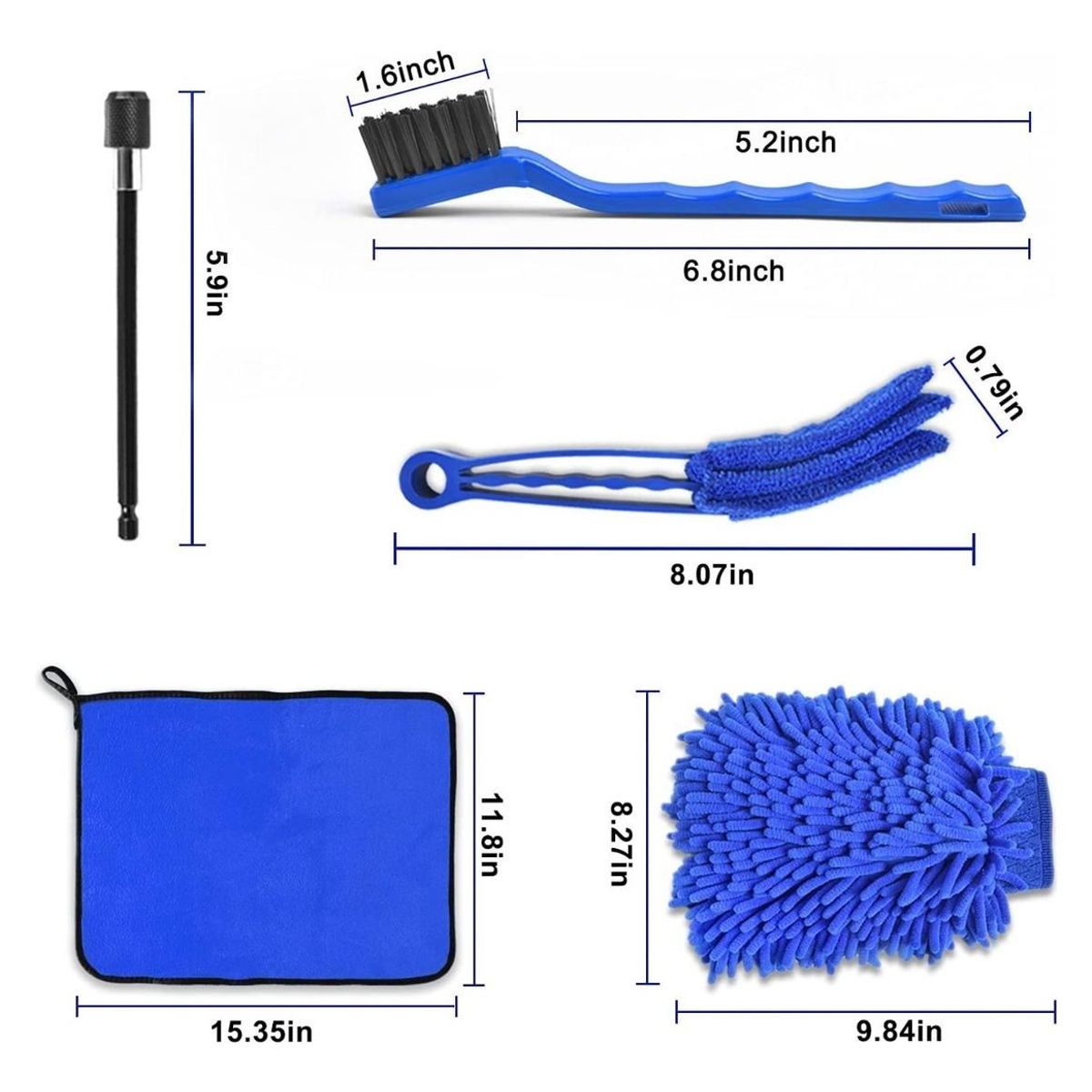 GENERICO - Kit de 21 Piezas para Limpieza y Pulido de Automóviles