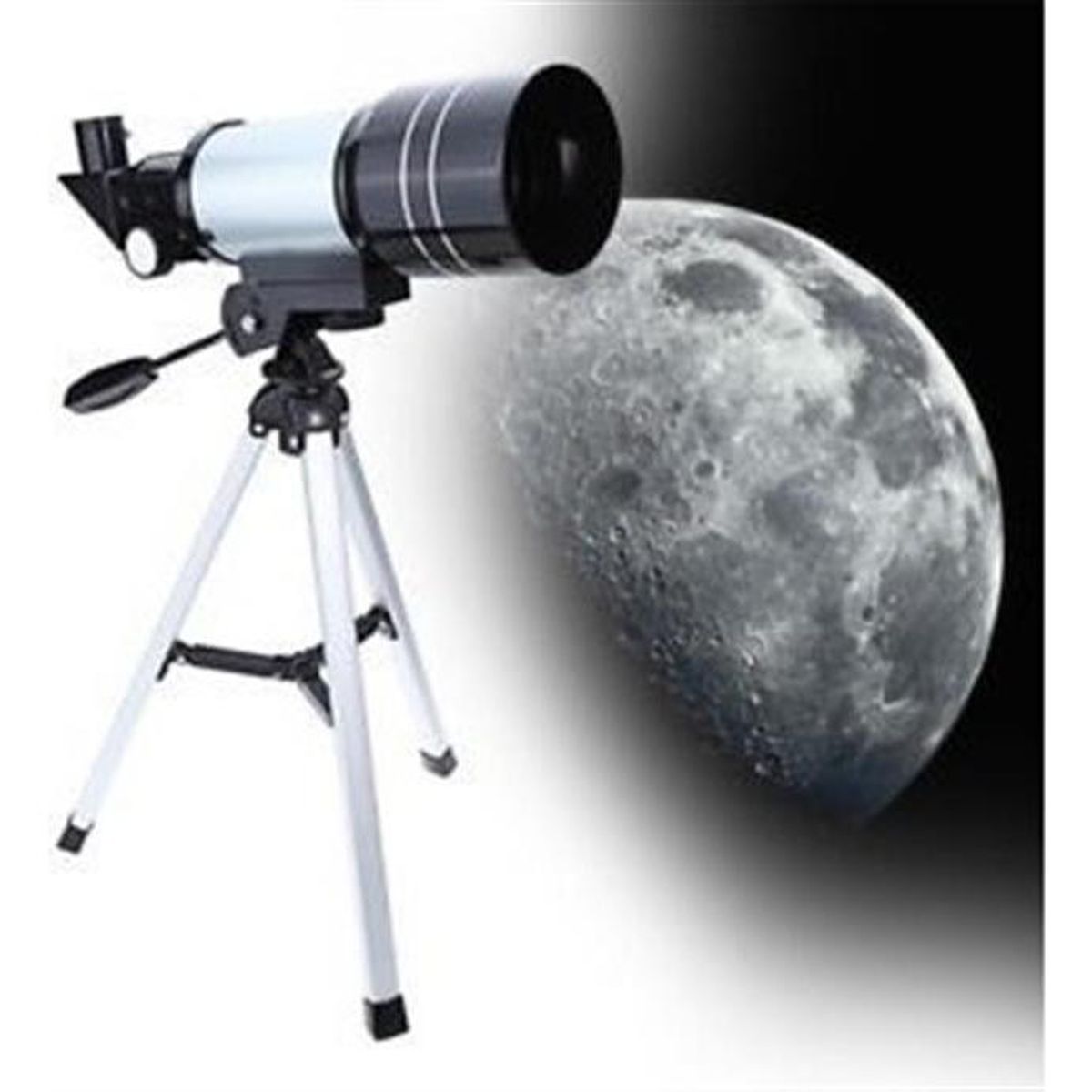 GENERICO - Telescopio Refractor 300x70mm con Oculares Intercambiables