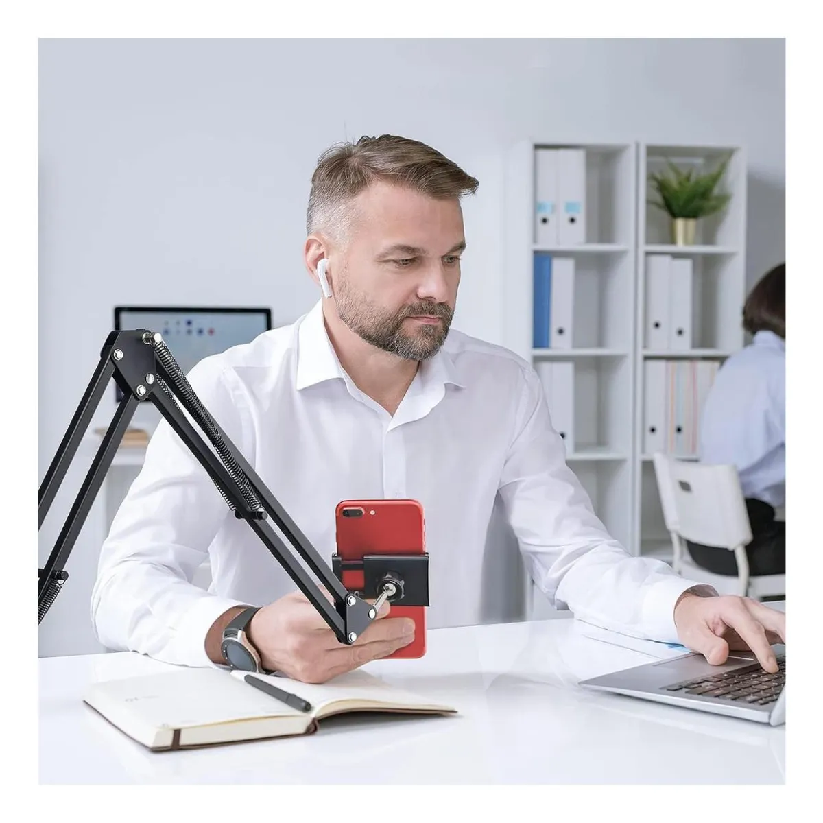 GENERICO - Soporte Ajustable para Teléfono con Brazo Plegable.