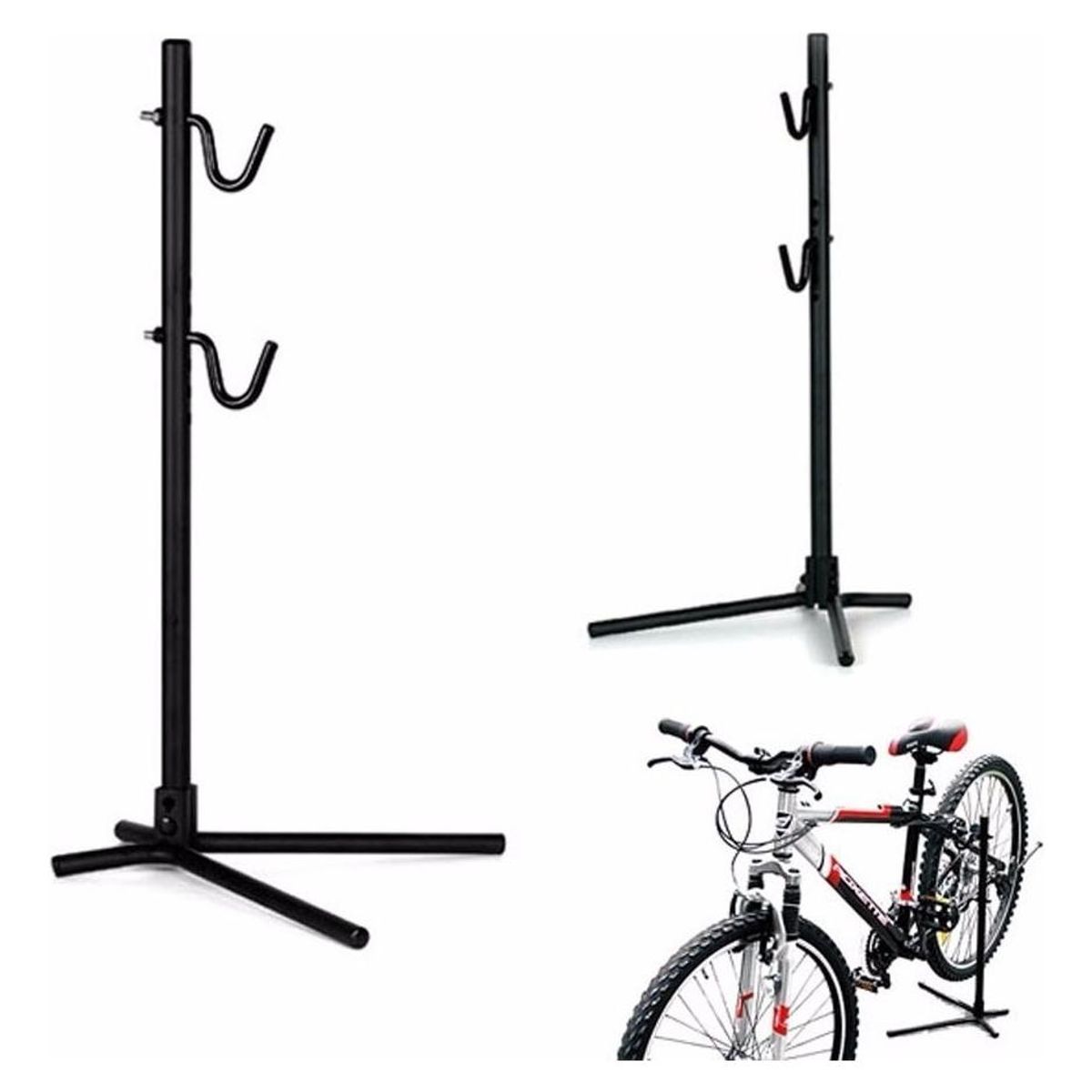 GENERICO - Pack de 2 Apoyadores para Bicicleta Ajustables de Aluminio