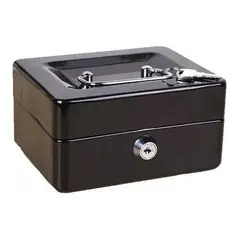 GENERICO - Caja Fuerte Metálica con Llave Seguridad Compacta 25x20cm