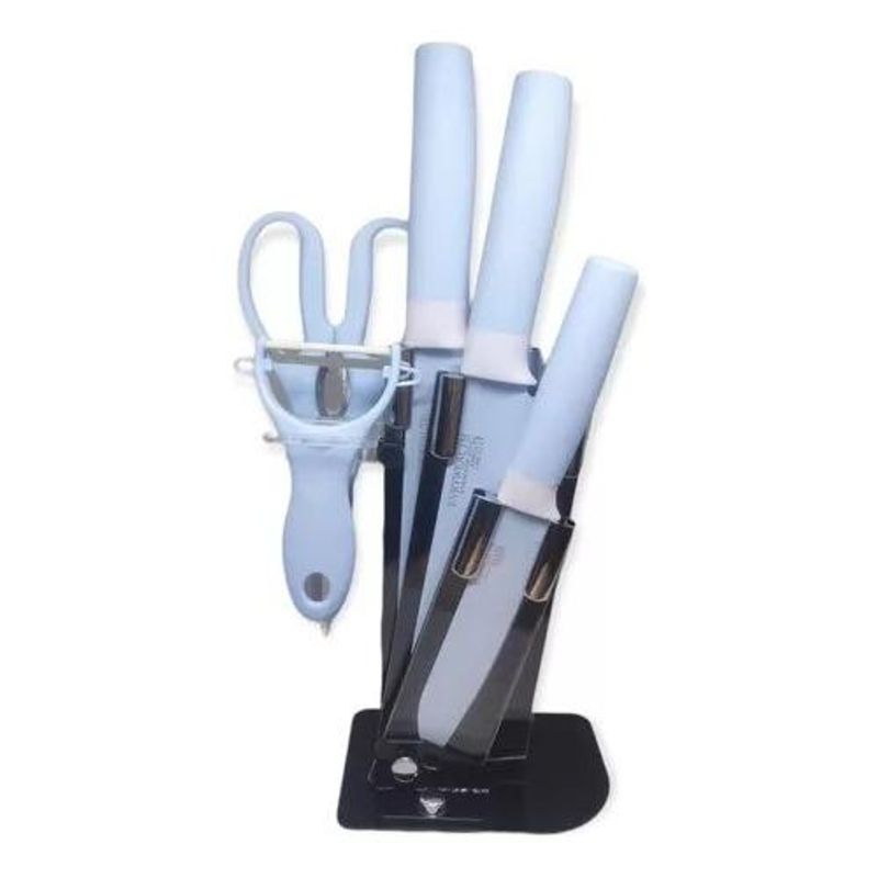 GENERICO - Set de Cuchillos de 6 Piezas con Pelador y Tijeras