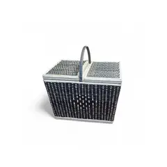 RUSTIC STYLE - Canasto de mimbre para Picnic Silvestre color cocido