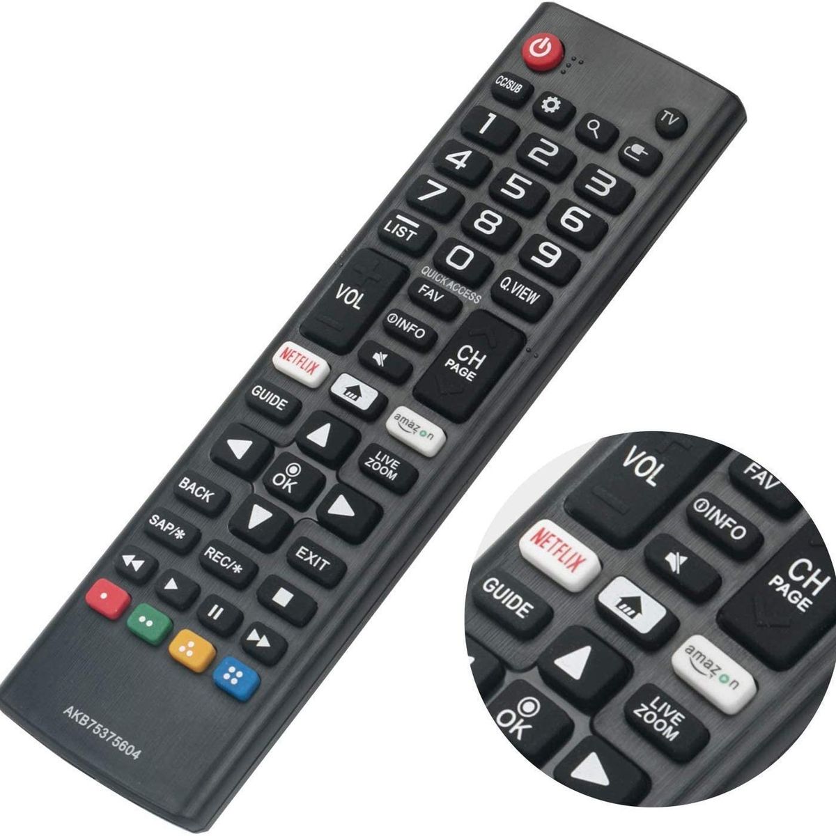 URBANCASE - Funda Urbancase De Silicona Para Control LG Smart Tv AKB-750 Rojo