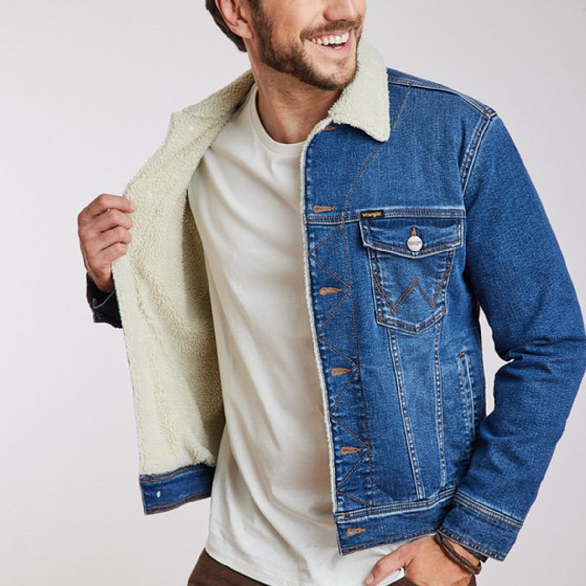 WRANGLER - Chaqueta Wrangler Hombre Authentic Sherpa Stone