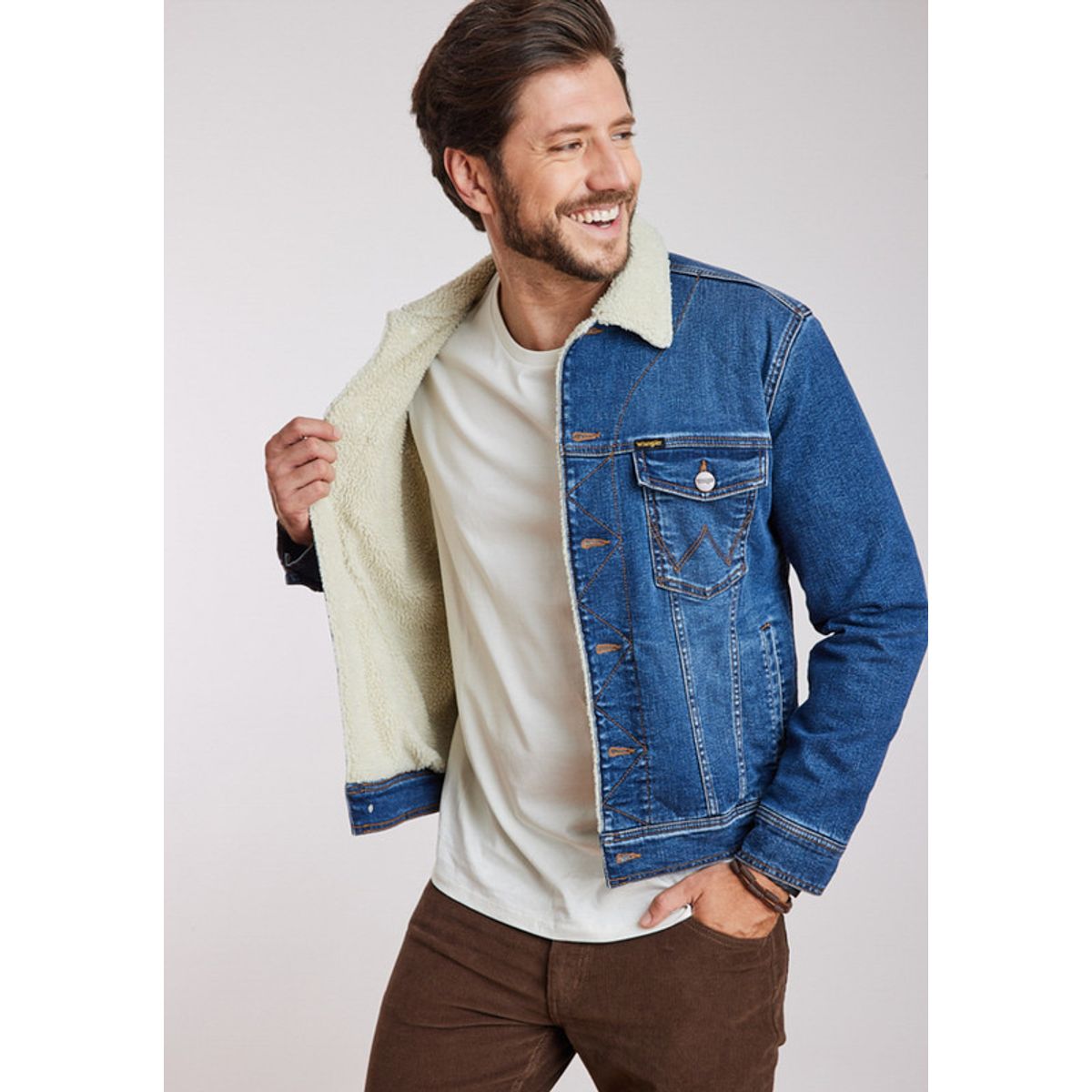 WRANGLER - Chaqueta Wrangler Hombre Authentic Sherpa Stone