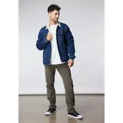 LEE - Chaqueta Hombre Rider Sherpa Mid Dark