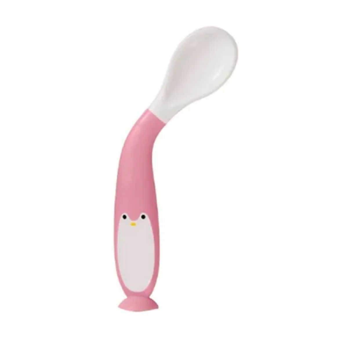 GENERICO - Set Cuchara Y Tenedor Silicona Flexible Para Bebe Pingüino