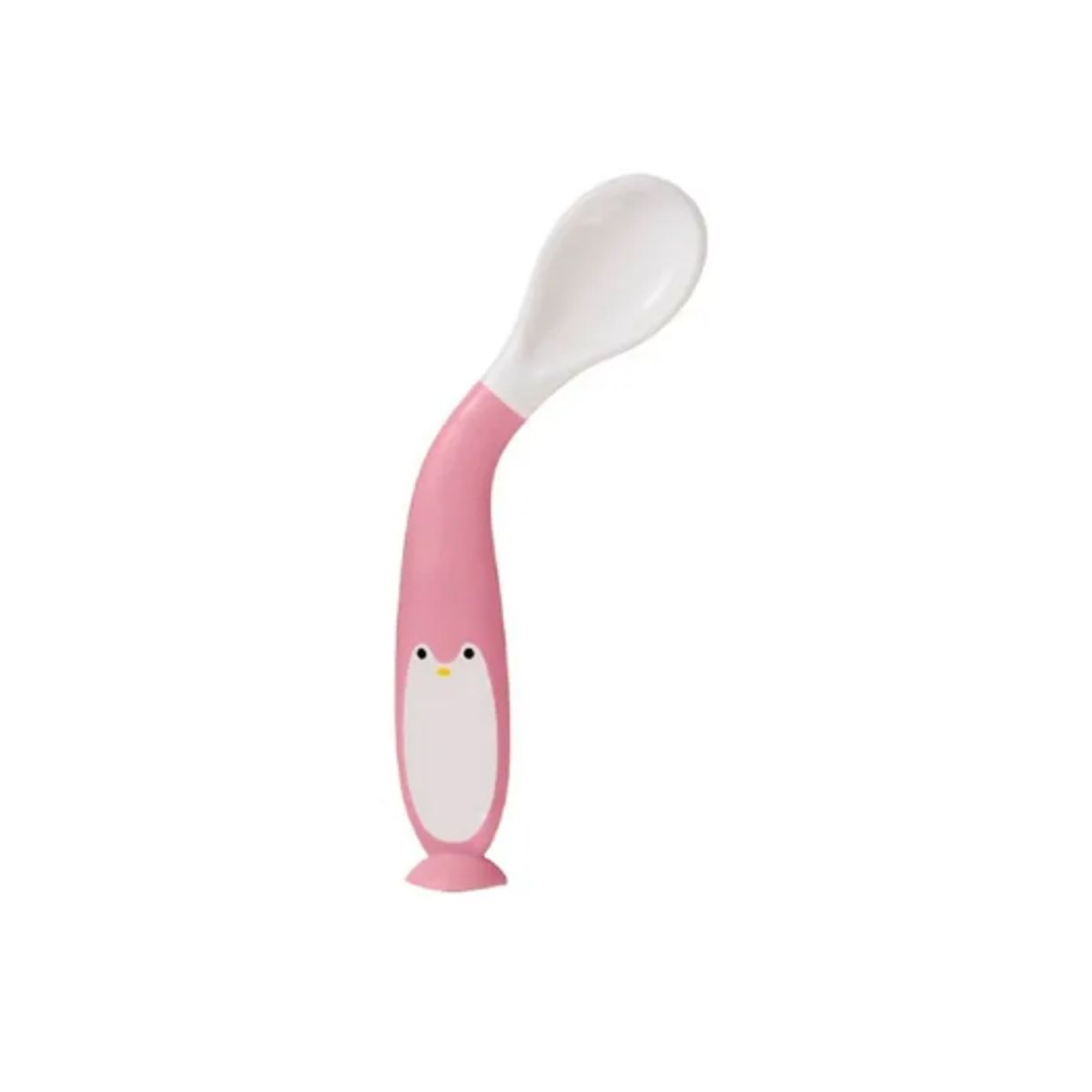 GENERICO - Set Cuchara Y Tenedor Silicona Flexible Para Bebe Pingüino