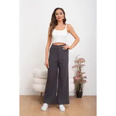 LIKE SHOP - Pantalón Casual Mujer Bolsillo Otoño Invierno Ancho 0126