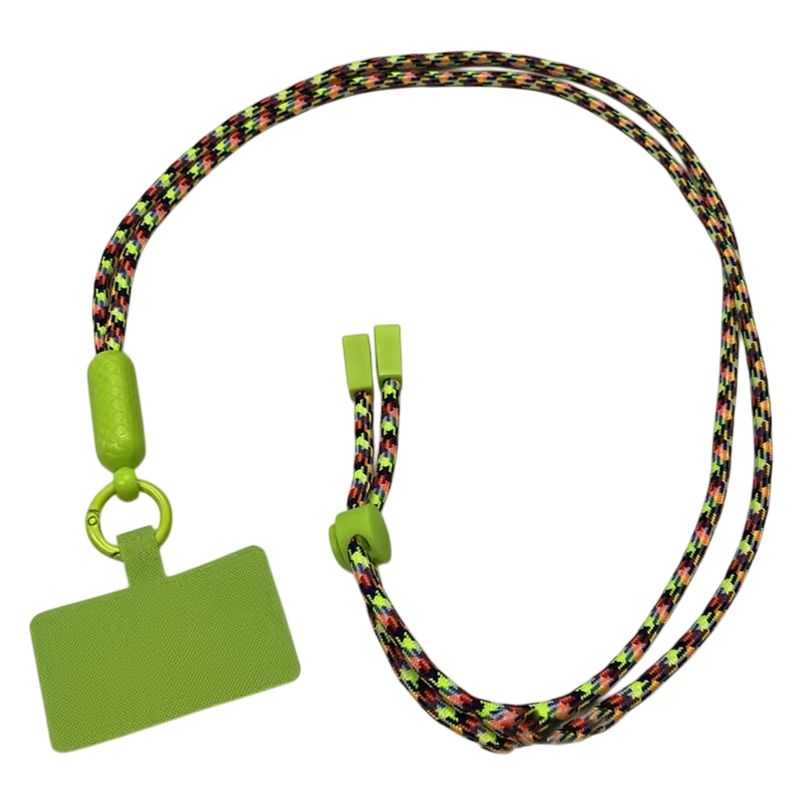 GENERICO - Colgante Para Carcasa Celular Universal Diseño Mix Cordón Verde.