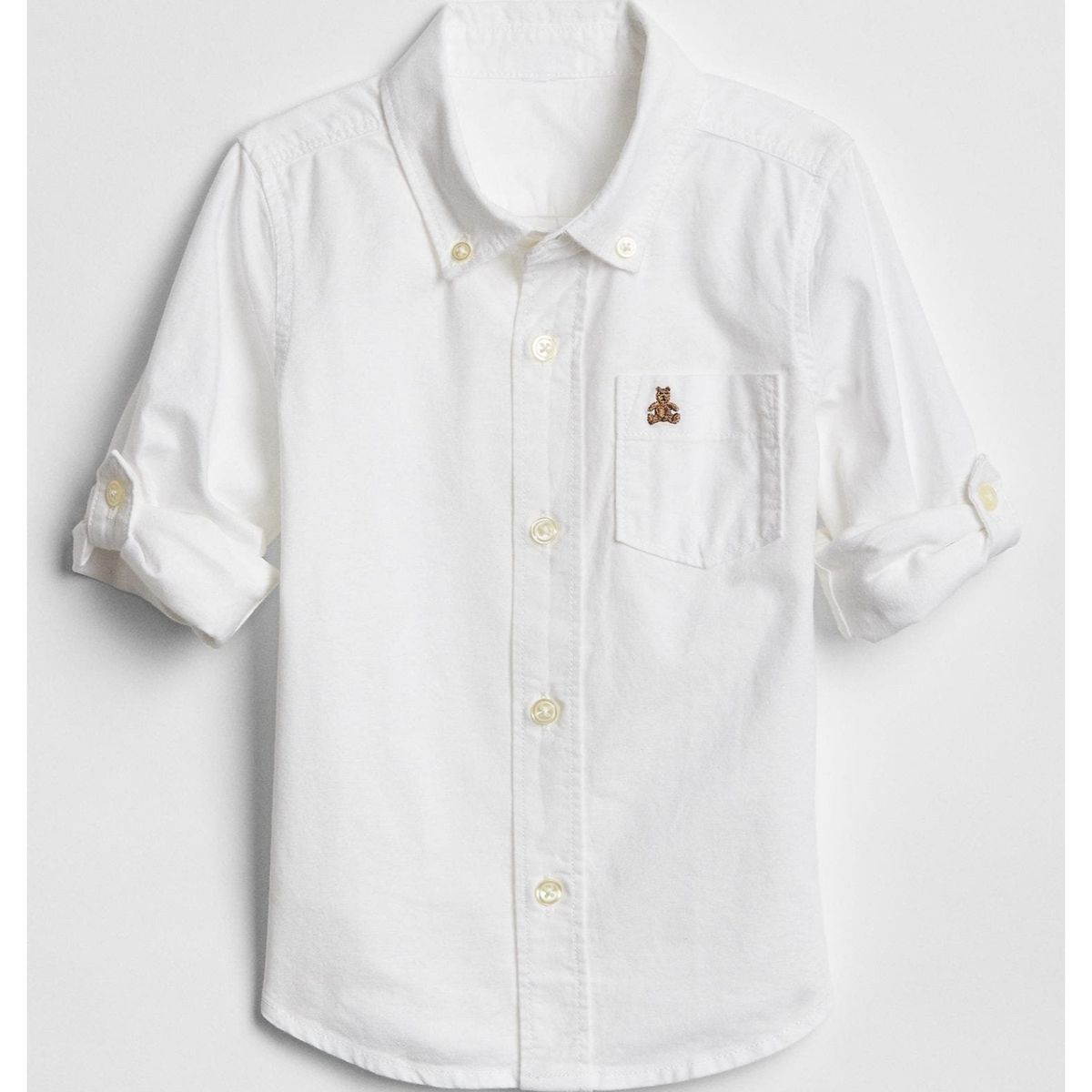 GAP - Camisa Oxford Manga Larga Blanco GAP