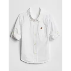 GAP - Camisa Oxford Manga Larga Blanco