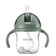 MININOR - Vaso con bombilla 220ml - Verde