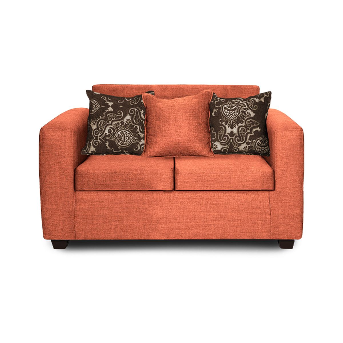 ADONIS LEUDH - Sofá 2 Personas Ezeiza Tela Lisa Terracota