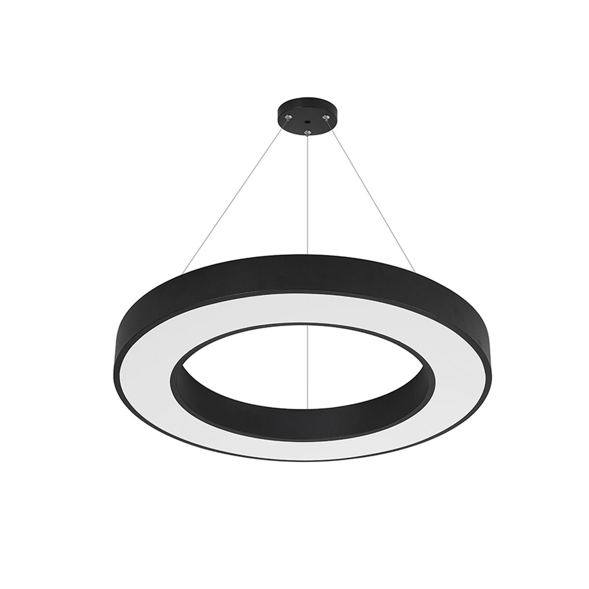 WANT - Lámpara Colgante Aro Negro 42w- 60 cms CCT