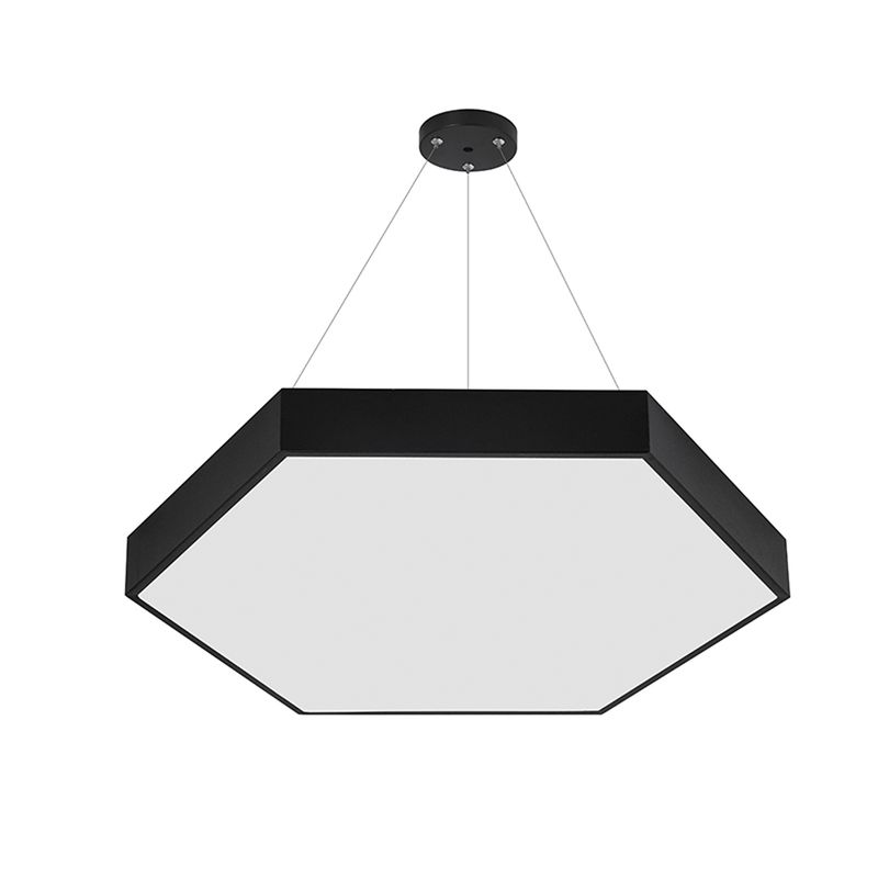 WANT - Lámpara Colgante Hexagonal Negra 50w- 60 cms CCT