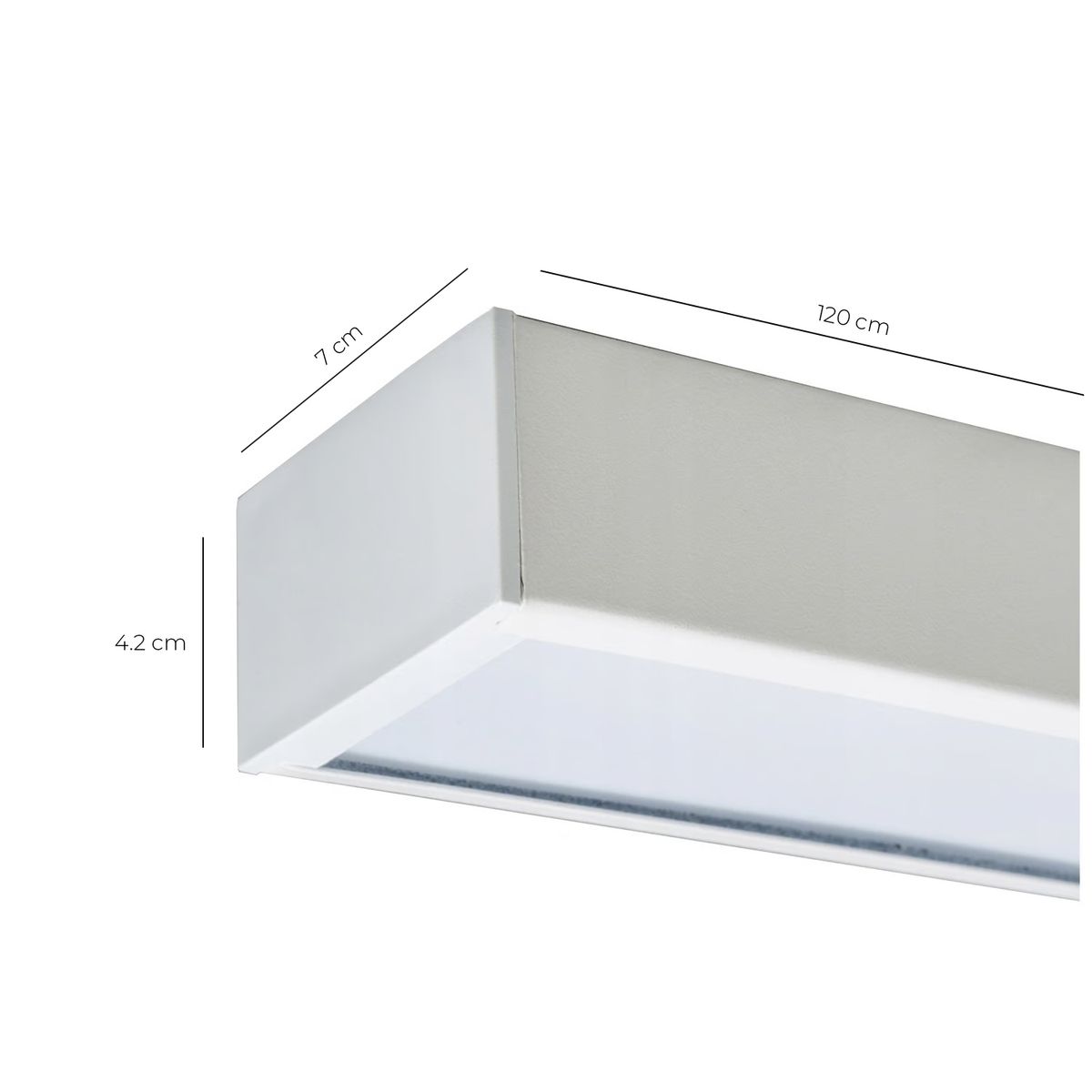 WANT - Luminaria Lineal ECO 24W Colgante Blanco 120 cm - Neutro