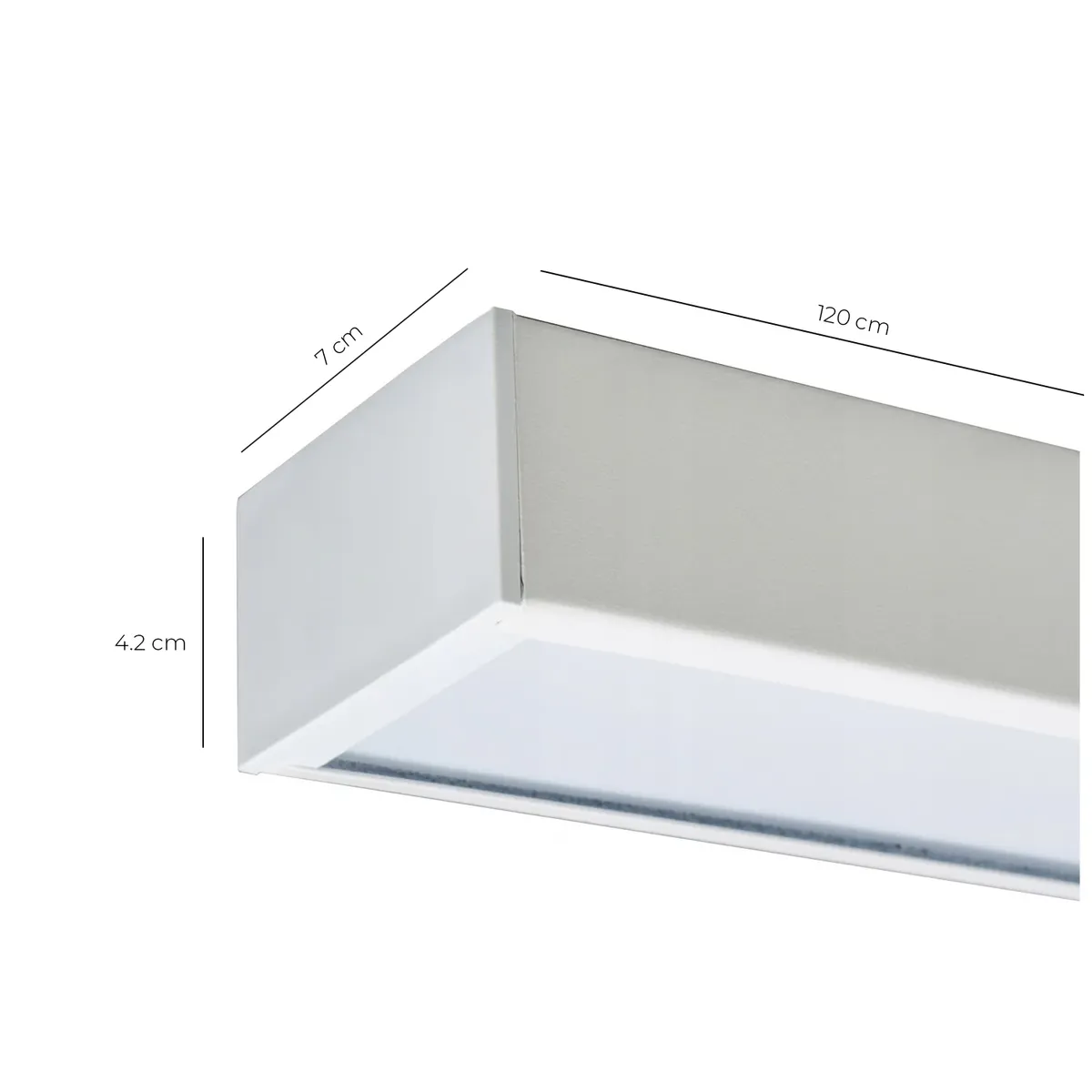 WANT - Luminaria Lineal ECO 24W Colgante Blanco 120 cm - Frío
