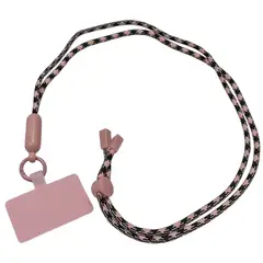 GENERICO - Colgante Para Carcasa Celular Universal Diseño Mix Cordón Rosa Negro