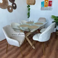 GENERICO - Comedor nordem velvet premium beige