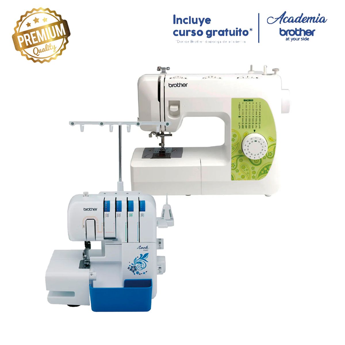 BROTHER - Máquina Coser BM2800 + Overlock 3534T