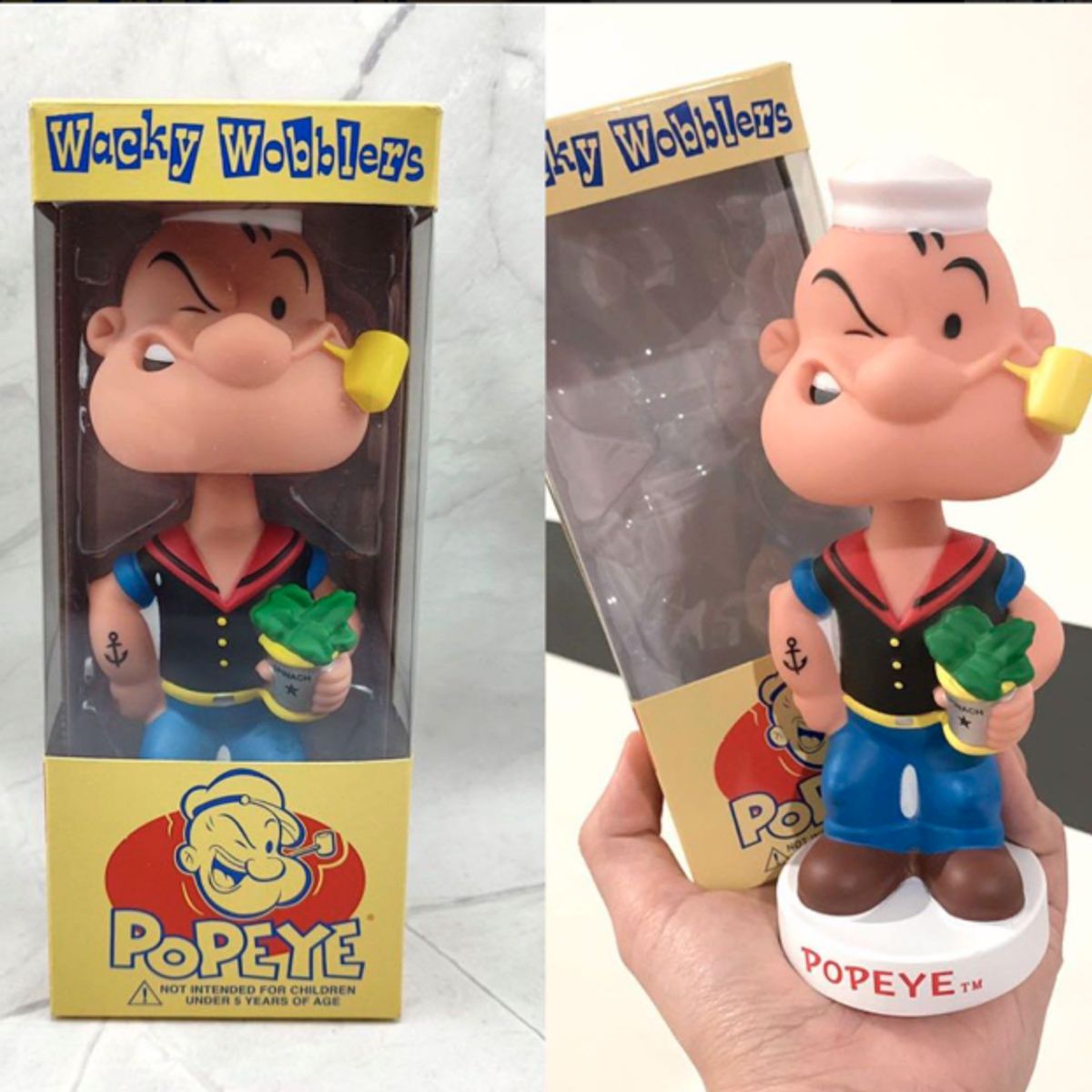 GENERICO - Figura Popeye El Marino Vintage Bobble Head 18 Cm